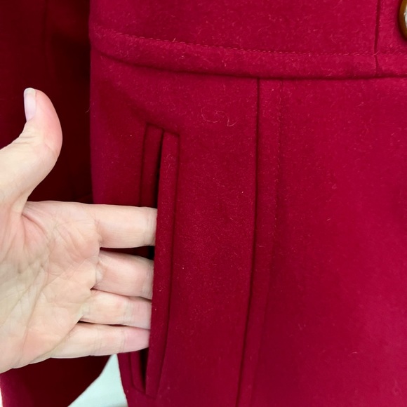 EUC Michael Kors Red Pea Coat Size Small - Picture 8 of 12